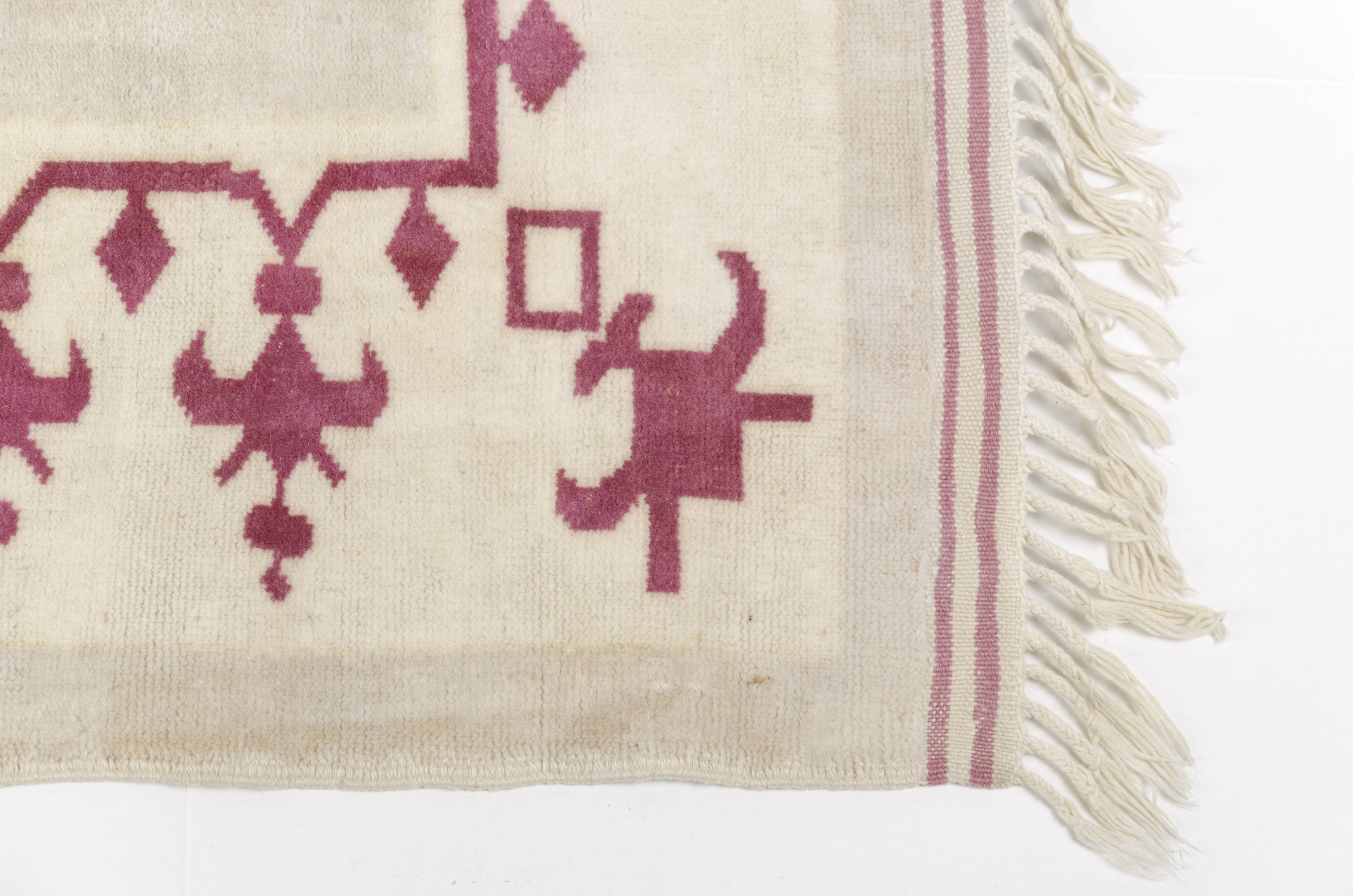Oushak Handknotted Beige Rug-3600