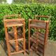 Pair of bedsides, rattan and bamboo