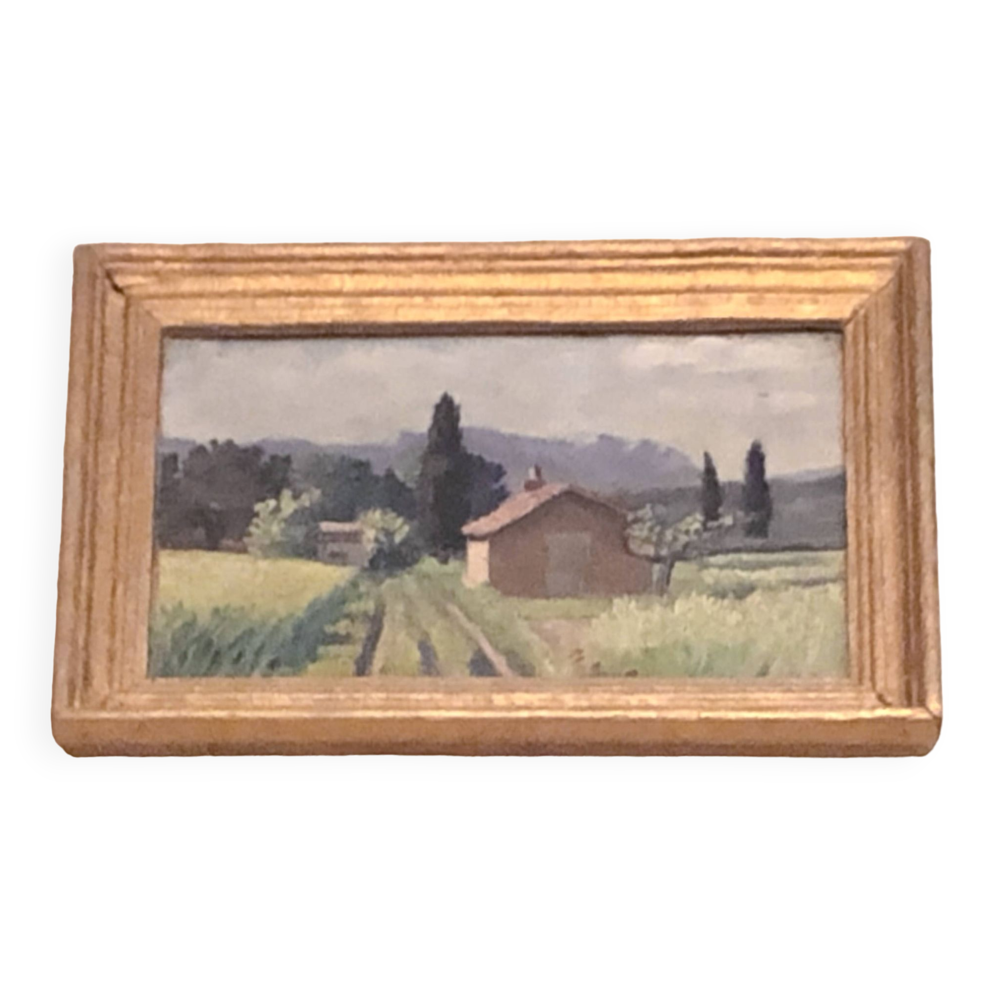 Petit tableau paysage rural