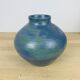 Vase boule céramique bleu