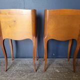 Set of two solid wood style bedside tables in very good condition
