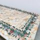 Italian vintage onyx marble floral dining table 'Edelweiss'