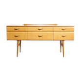 Enfilade coiffeuse bois blond 1960