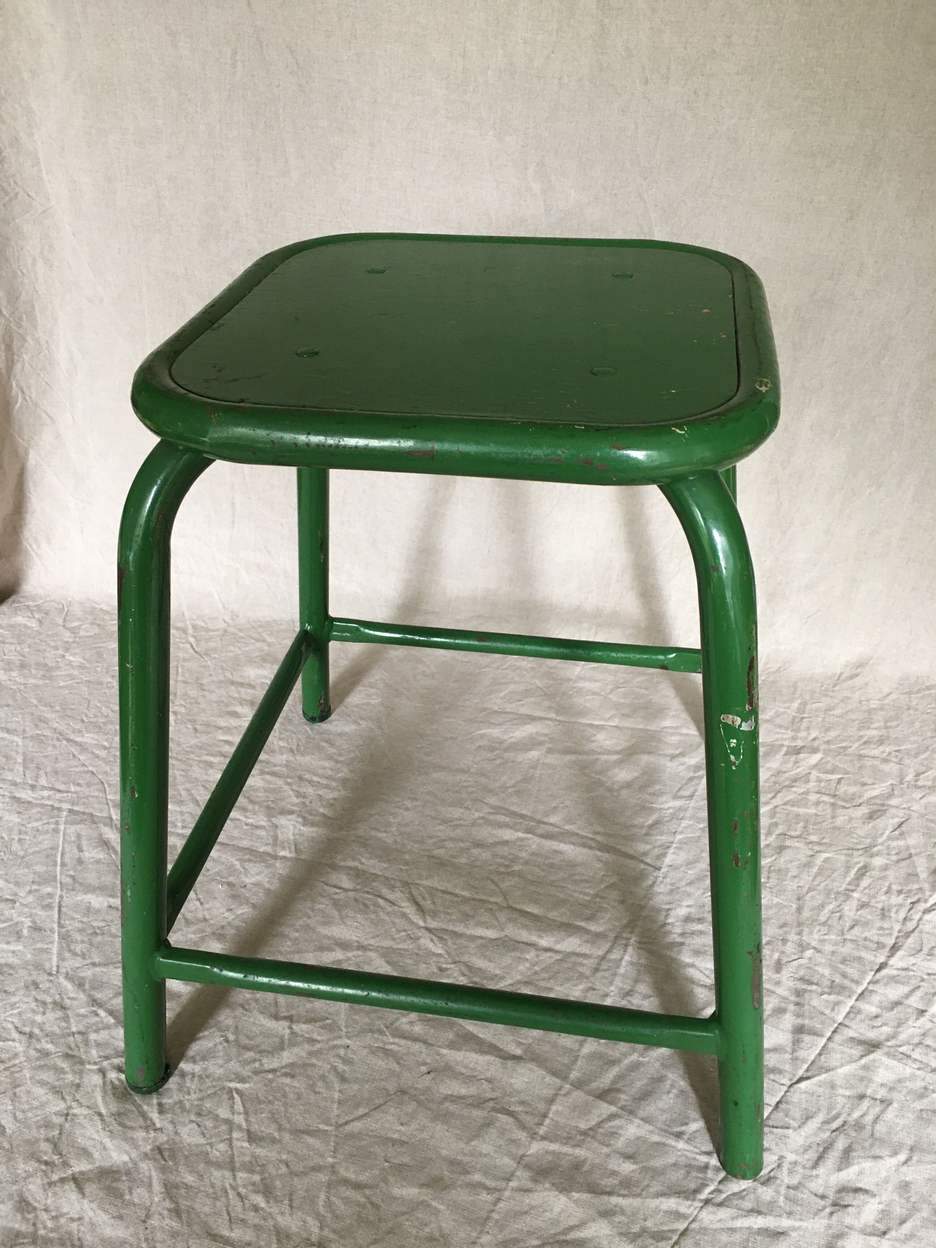 Green military stool