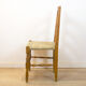 Chaise rustique avec siège tissé Espagne années 1950