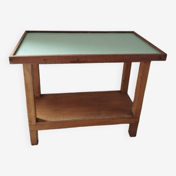 Wood and formica coffee table
