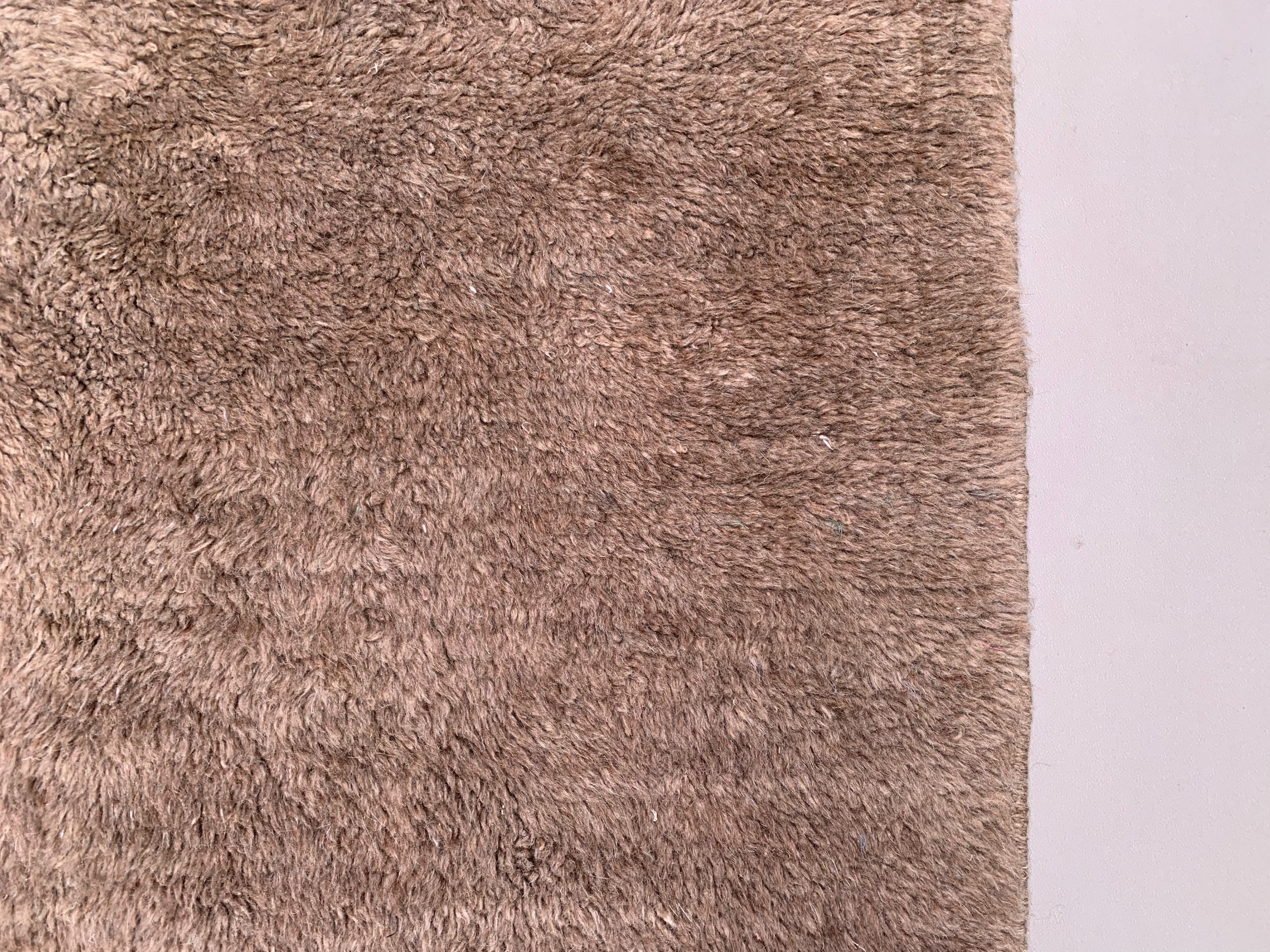 Vintage turkish camel hair rug 200x133 cm turkish carpet beige, medium