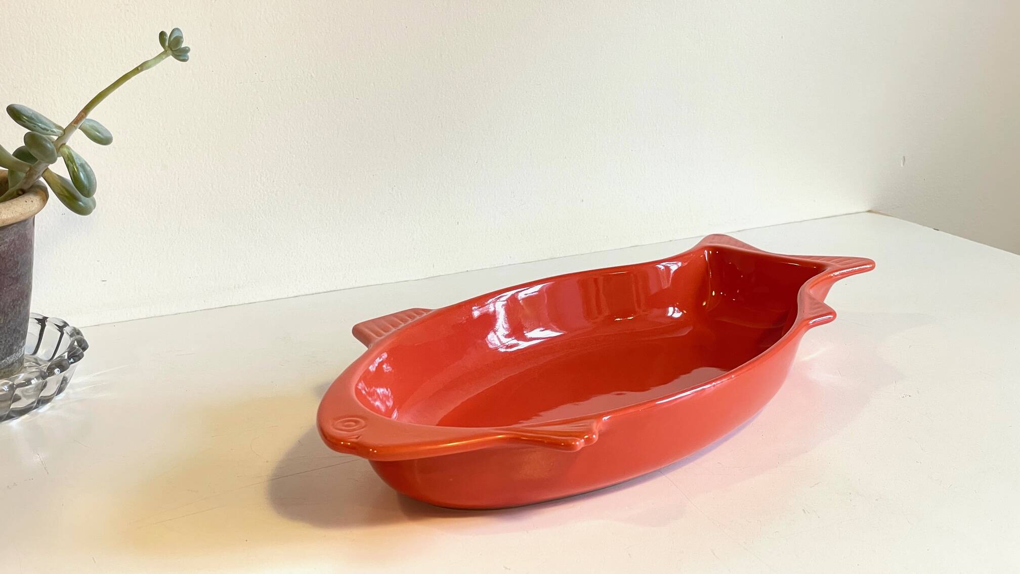 Emile Henry France ceramic dish FISH shape