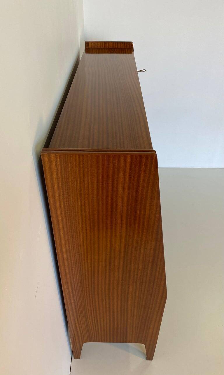 Italian Mahogany Secretaire Cabinet, 1950s