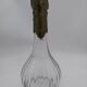 Large balloon glass carafe with pewter frame.