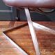 Designer leather and chrome chair 1970