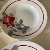 4 Digoin earthenware plates