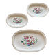 Set of 3 vintage relish dishes, "Indian Tree" model by Digoin