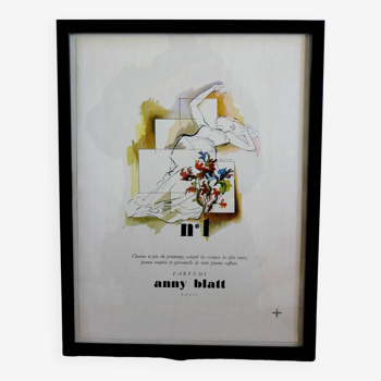 Affiche parfum Anny Blatt n°1 vintage 1940