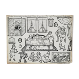 Old coloring board and cutting