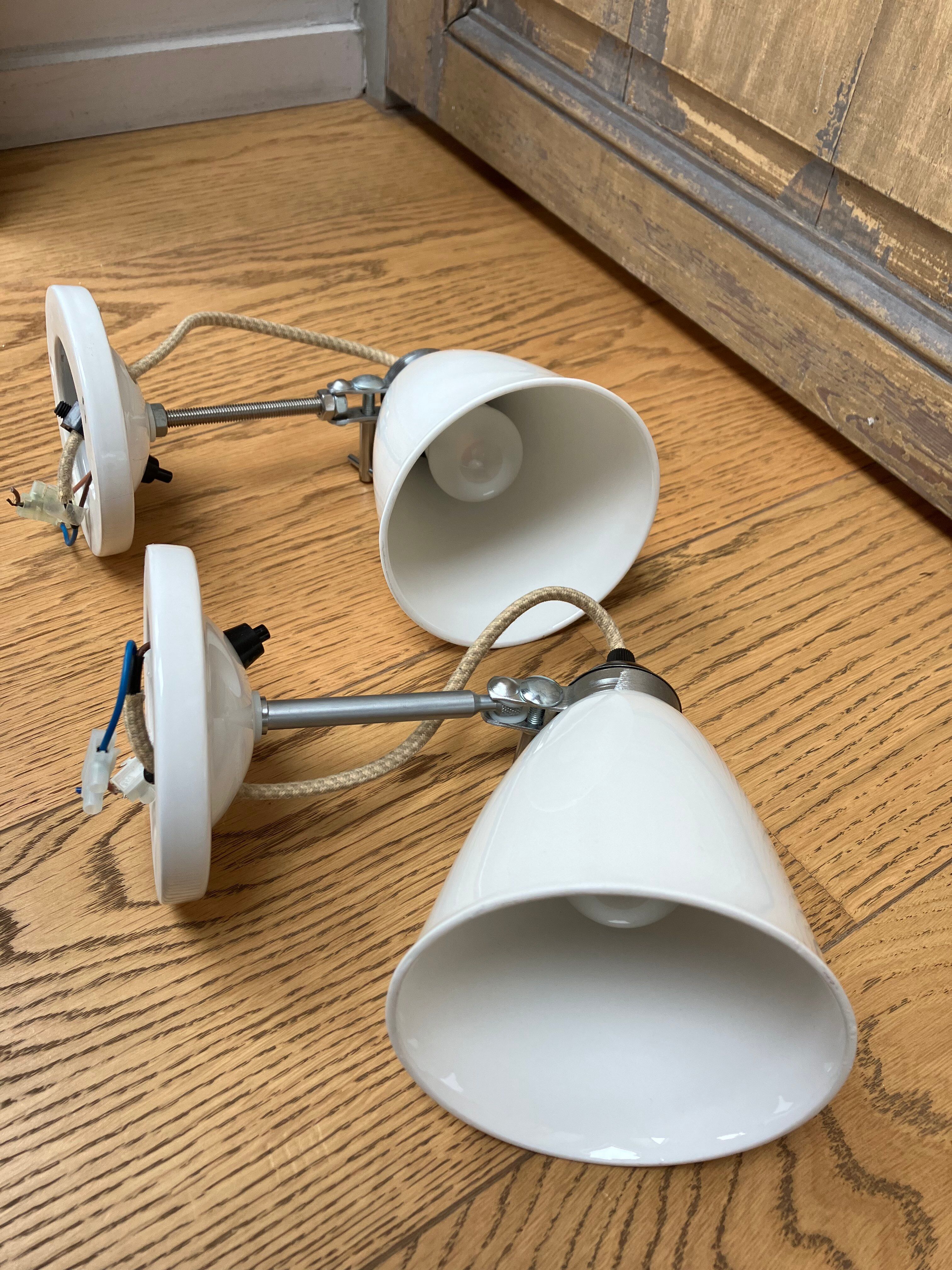 2 original btc hector wall lamps