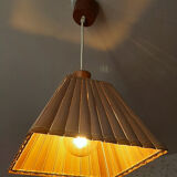 Square bamboo pendant lamp, vintage