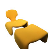 Fauteuil et repose-pied Djinn par Olivier Mourgue Edition Airborne