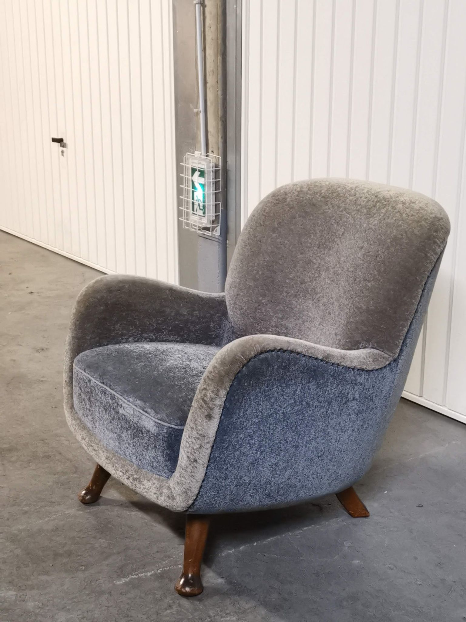 Canapé Teddy d angle Berga Mobler velour vert kaki