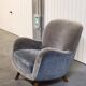 Very rare Teddy sofa from angle Berga Mobler khaki green velvet