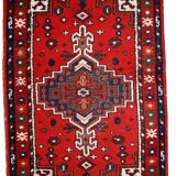 Tapis Vintage Hamadan en Laine, Années 1970, Élégance Intemporelle