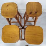 4 brutalist bar stools