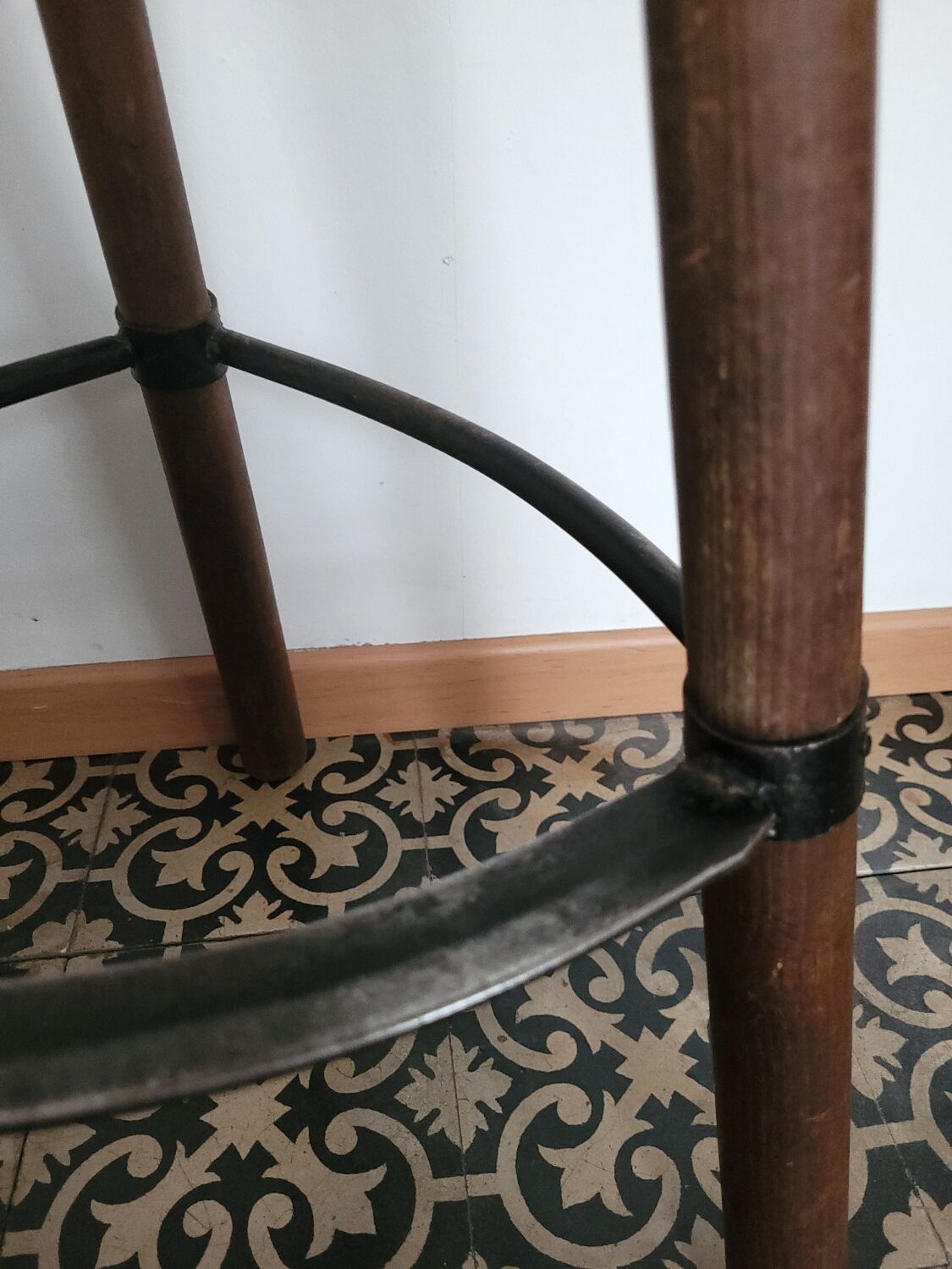 2 vintage brutalist bar stools design Marbella 1970s Spain