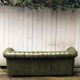 Chesterfield green leather sofa