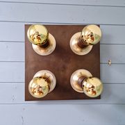 Space Age ceiling light/wall lamp in brass, Cosack Leuchten, 1970.