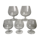 Set of 5 foot glasses engraved with stars 50s-60s