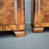 1935s pair of rare art deco bedside tables, Czechoslovakia