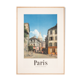 Paris - Une Rue de Montmartre, Affiche de voyage, 85 x 118 cm