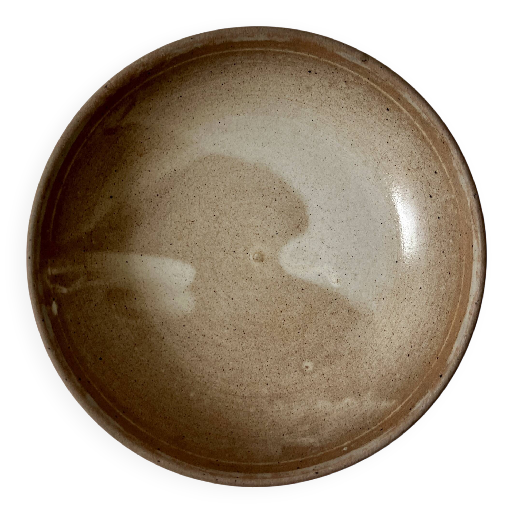 small salad bowl / deep dish in enamelled stoneware, France 1970