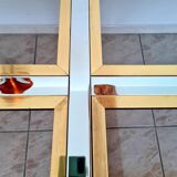 chrome and brass dining table from the 70s