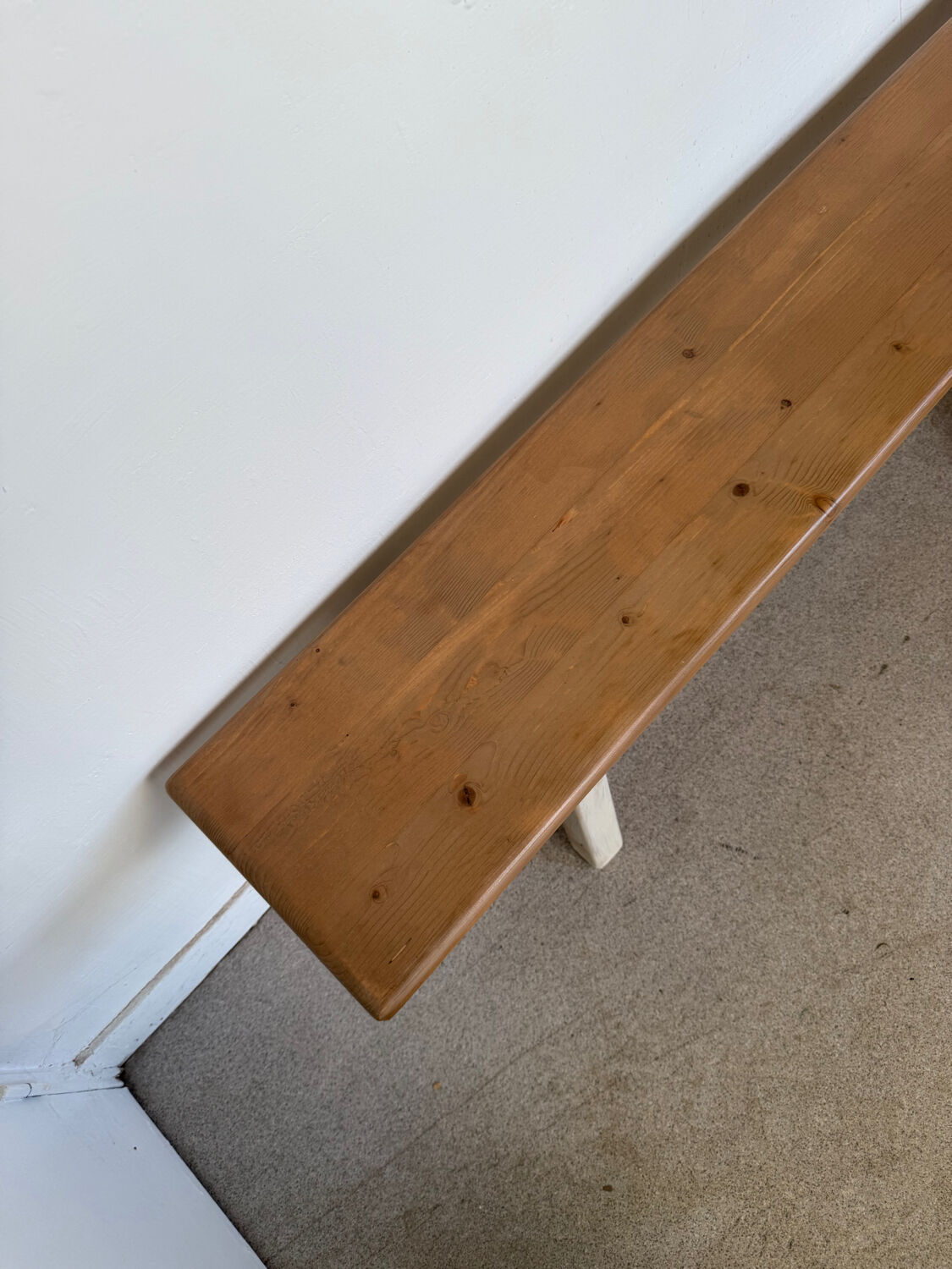 Vintage solid wood farmhouse bench