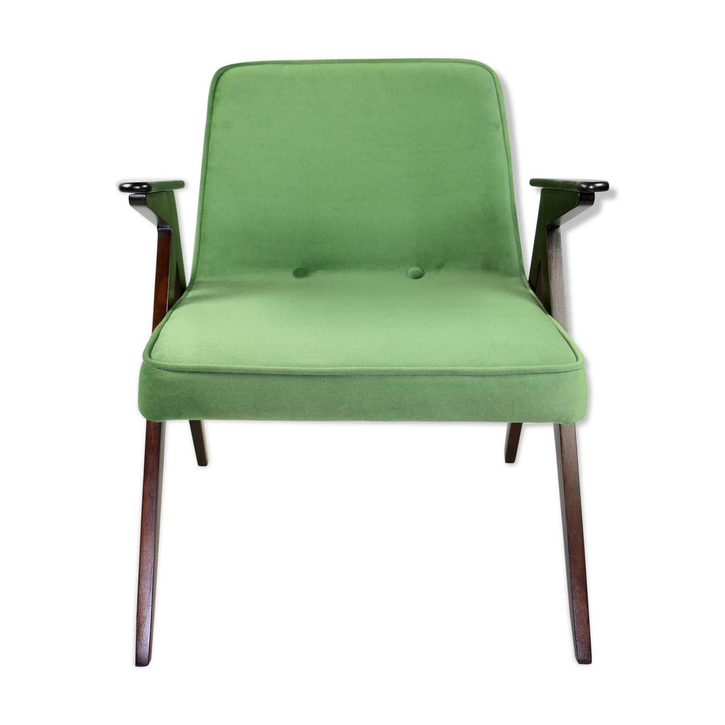 Green Bunny Armchair by Józef Chierowski, 1970s