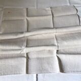 Pair of small raw hemp tablecloths