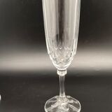Champagne flutes in worked glass