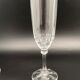 Champagne flutes in worked glass
