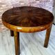 Round art deco table with extensions renovated fi 110, 160 cm unfolded. the 30s