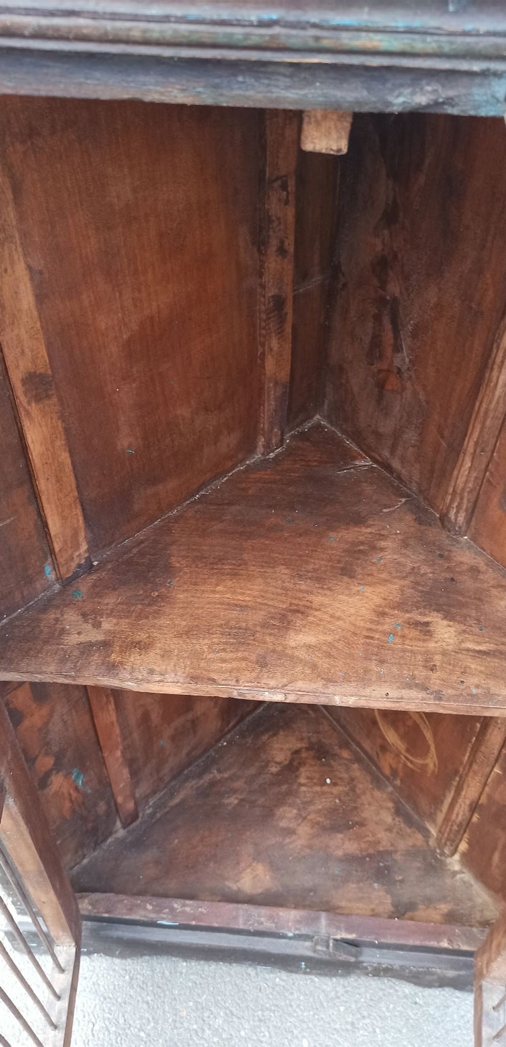 Old wooden corner cabinet