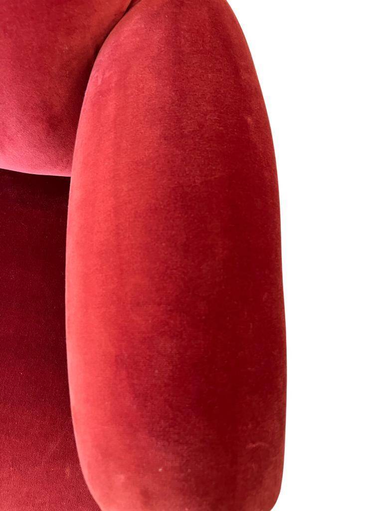 Vintage red baroque armchair / three-seater / sofa / armchair