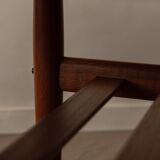 Table basse en teck danois par Grete Jalk avec cadre à lattes, années 1960.