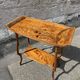 Art Nouveau period two-tiered tea table in veneered wood, signed Émile Gallé