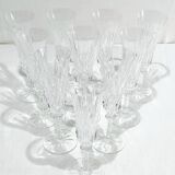 Saint Louis – 10 champagne flutes in crystal, Provence model