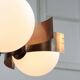 Vintage Italian Copper & Opaline Glass Chandelier