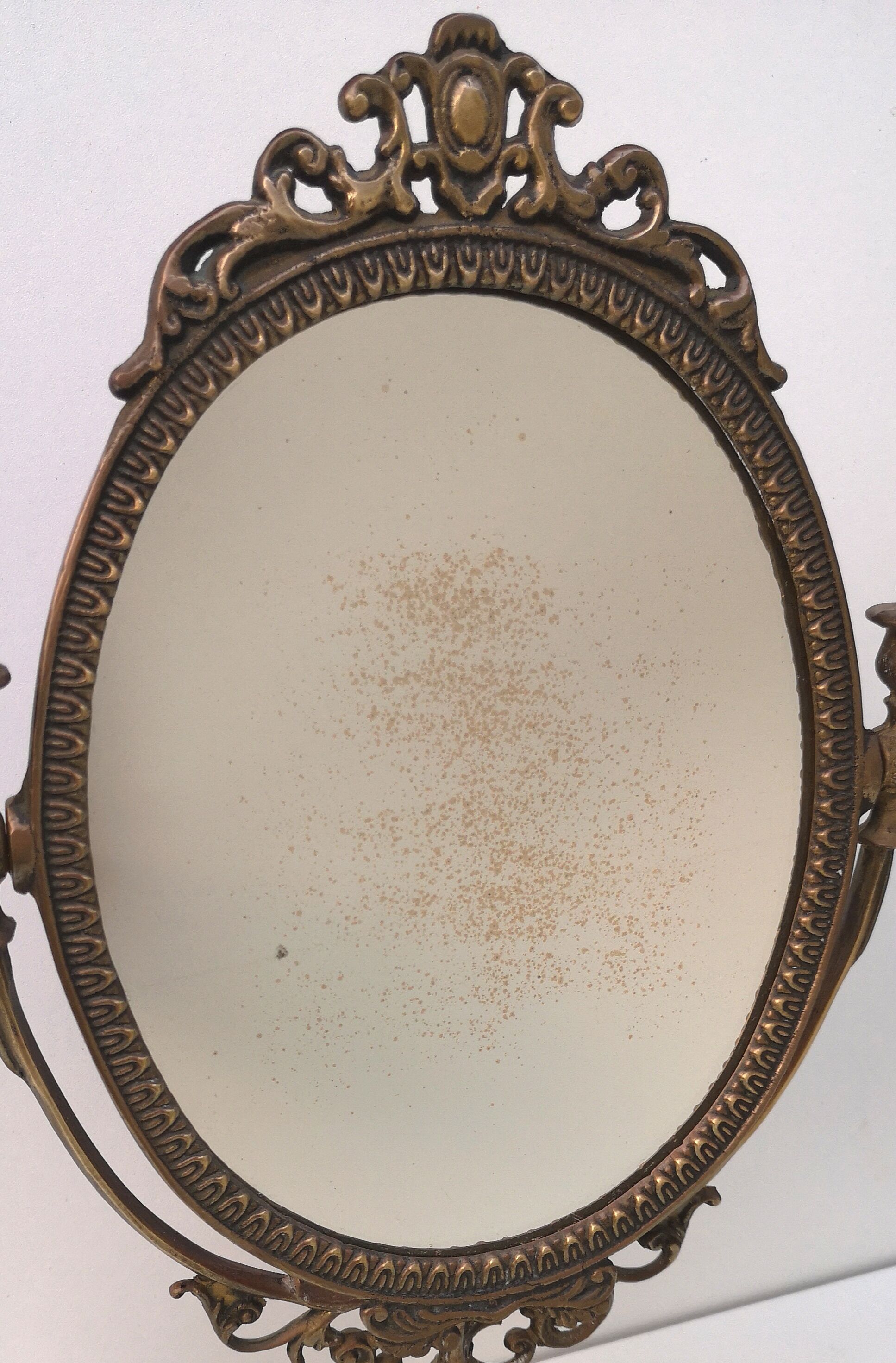 Mirror, vintage brass psyche