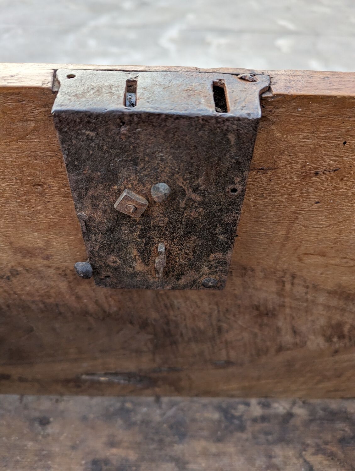 Rustic solid oak storage chest