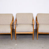 Cherrywood Antimott Lounge Chair by Walter Knoll, 1960s