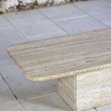 Italian travertine coffee table, 1980